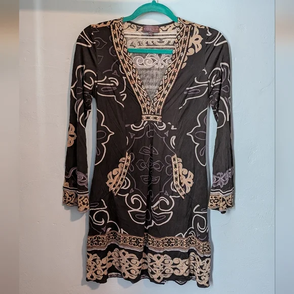 π Hale Bob Silk Black + Cream Boho Mini - Picture 1 of 8